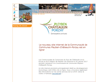 Tablet Screenshot of cc-chateaulin-porzay.fr